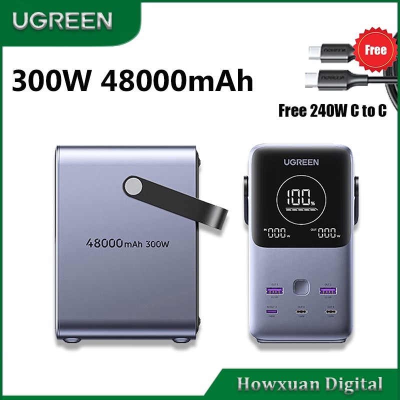 UGREEN Outdoor Camping Travel Power Pack 300W 48000mAh พร้อมจอแสดงผลดิจิตอลอัจฉริยะ