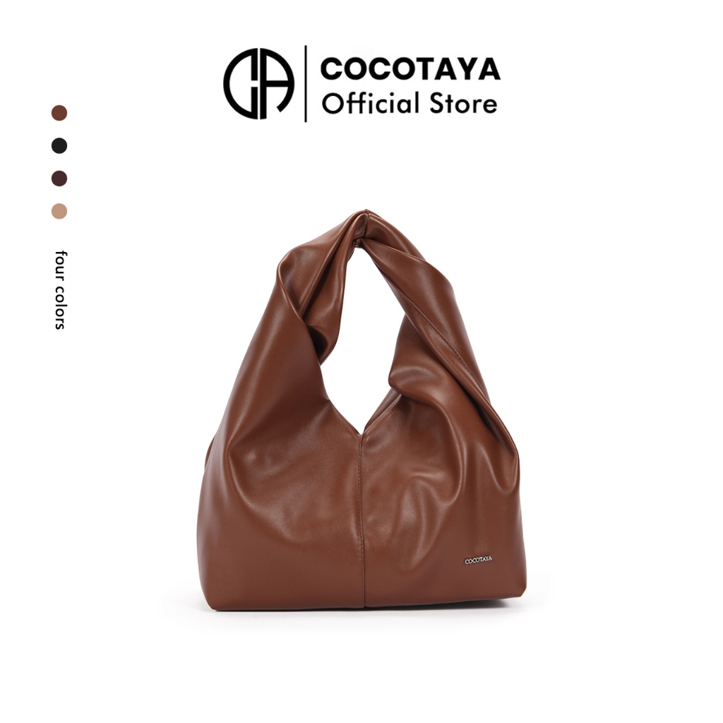 COCOTAYA กระเป๋าถือสไตล์เกาหลี ดีไซน์ย้อนยุค พร้อม.Zipper แบบคลุมเมฆ