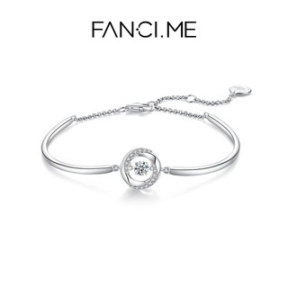 FANCIME 3-Second Love Sterling Silver Bangle Bracelet Elegant Birthday Gift Hand Chain For Woman