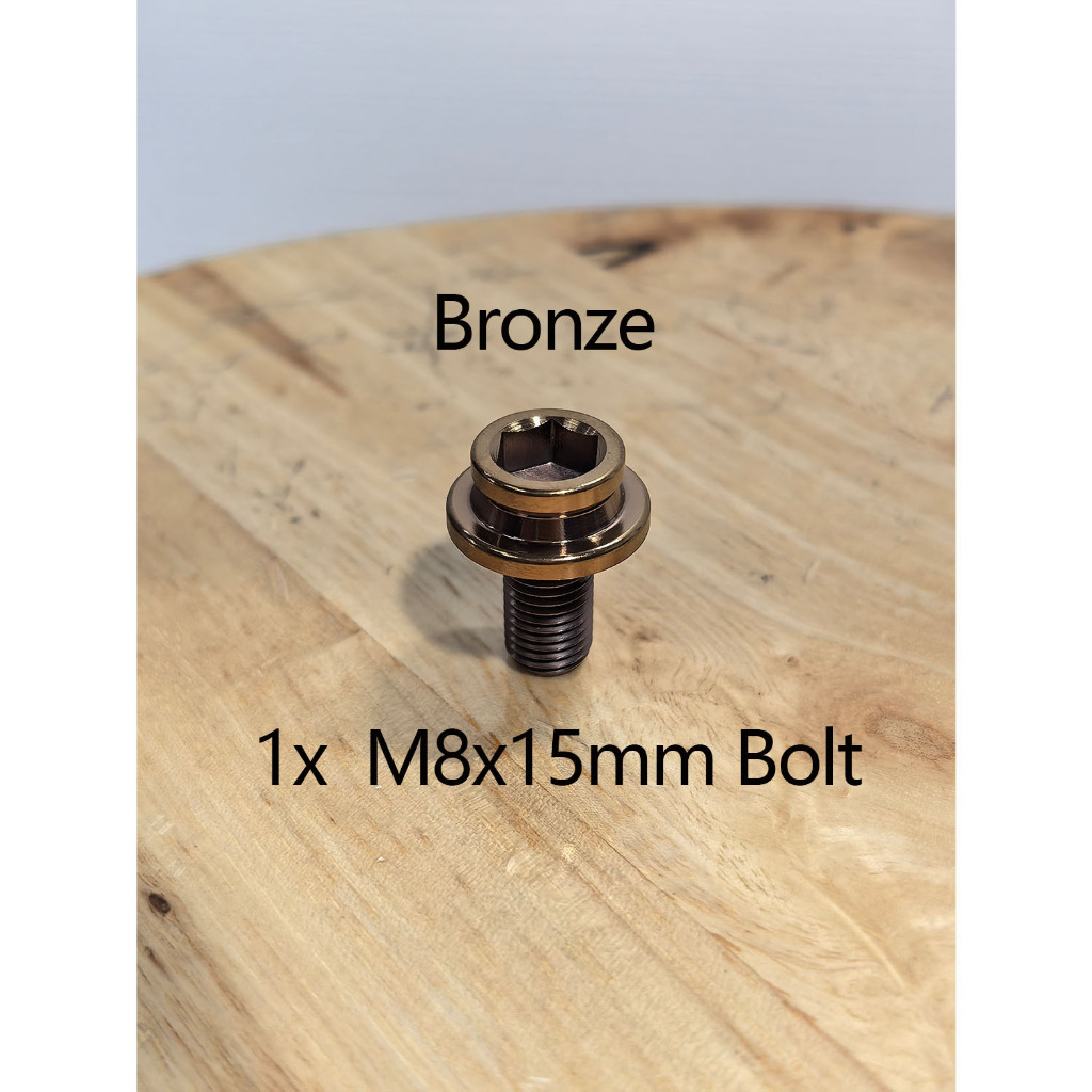 สลักเกลียวไทเทเนียม Wanyifa M8x15mm พิทช์ 1.0mm Crank Bolt Bike พร้อมแหวนยางกันน้ํา - รูปที่ 5