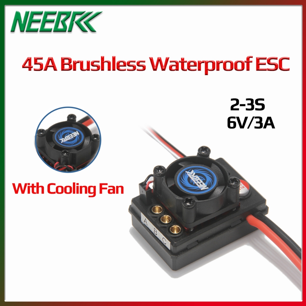 45A 6 V/3A กันน้ํา Brushless ESC 2-3S ปลั๊กอะไหล่อัพเกรดสําหรับมอเตอร์ไร้แปรง SCY 16101 PRO 16102 PR