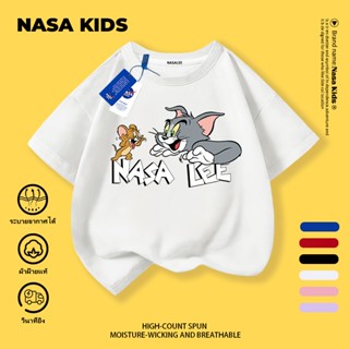 [คลังสินค้าพร้อม จัดส่งทันที] เสื้อยืดแขนสั้นเด็กชายแมวและเม…