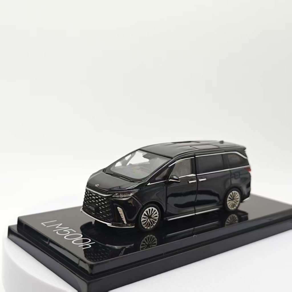 Hobby Japan 1/64 LEXUS LM500h LHD 4 Seater Black Diecast Scale #HJ642076BK