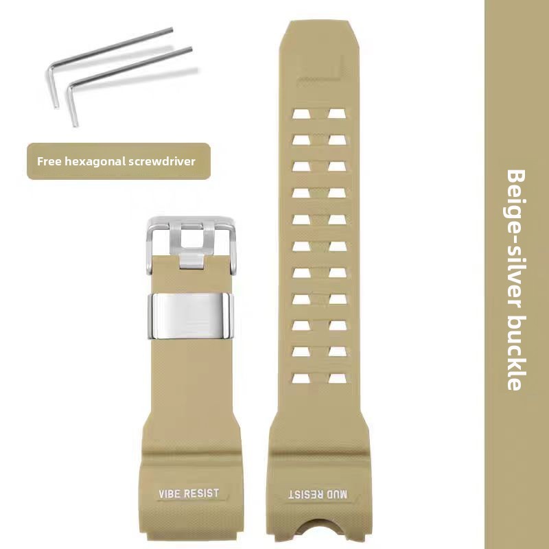 อัพเกรดขอบเหล็กเข้ากันได้กับสายนาฬิกา Mud King Series GG-1000/GWG-1000/GSG-100 ยางดัดแปลงสายคล้อง GW