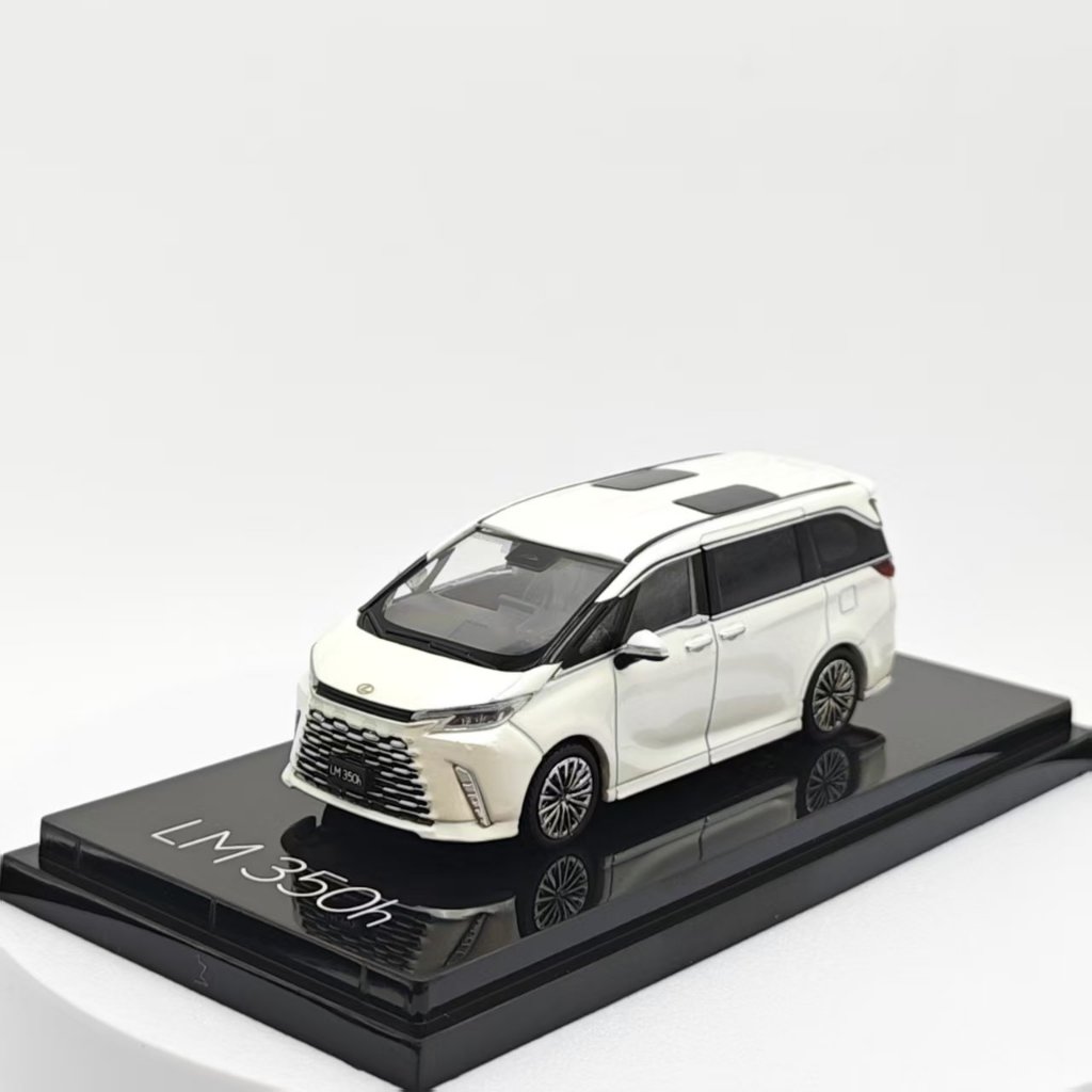 Hobby Japan 1/64 LEXUS LM500h LHD 4 Seater Black Diecast Scale #HJ643076BW