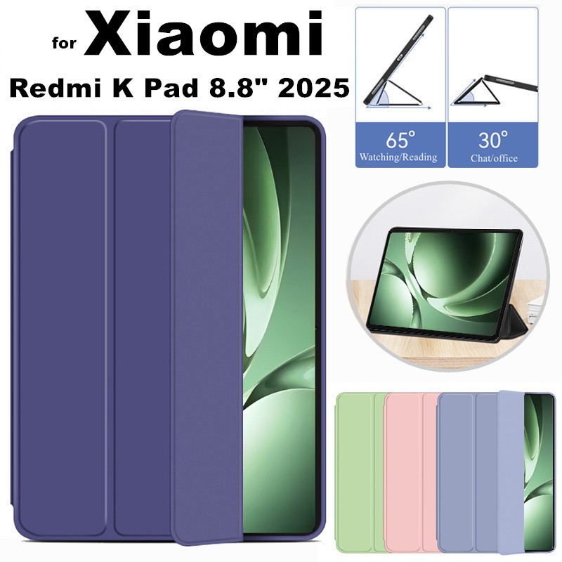 for Xiaomi Redmi K Pad KPad 8.8 Inch 2025 Tablet Case Stand Flip Leather Trifold Soft Back Holder Ta