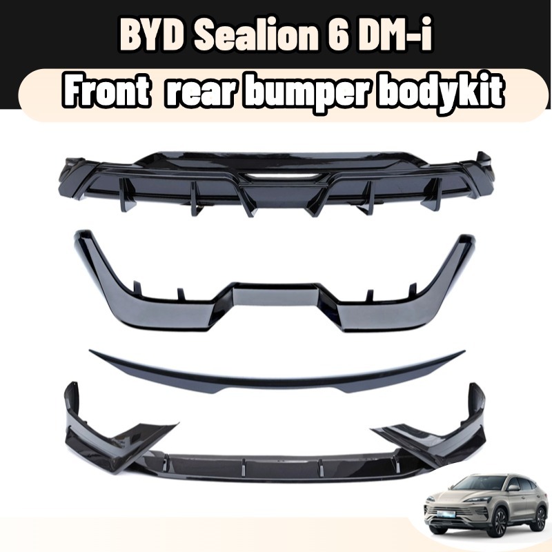Byd sealion 6 dmi 2024-2025 แผงใต้กันชนหน้า สปอยเลอร์กันชนหลัง spoiler boydkit abs สีดำ ติดตั้งง่าย แบบเปลี่ยน สําหรับรถยนต์