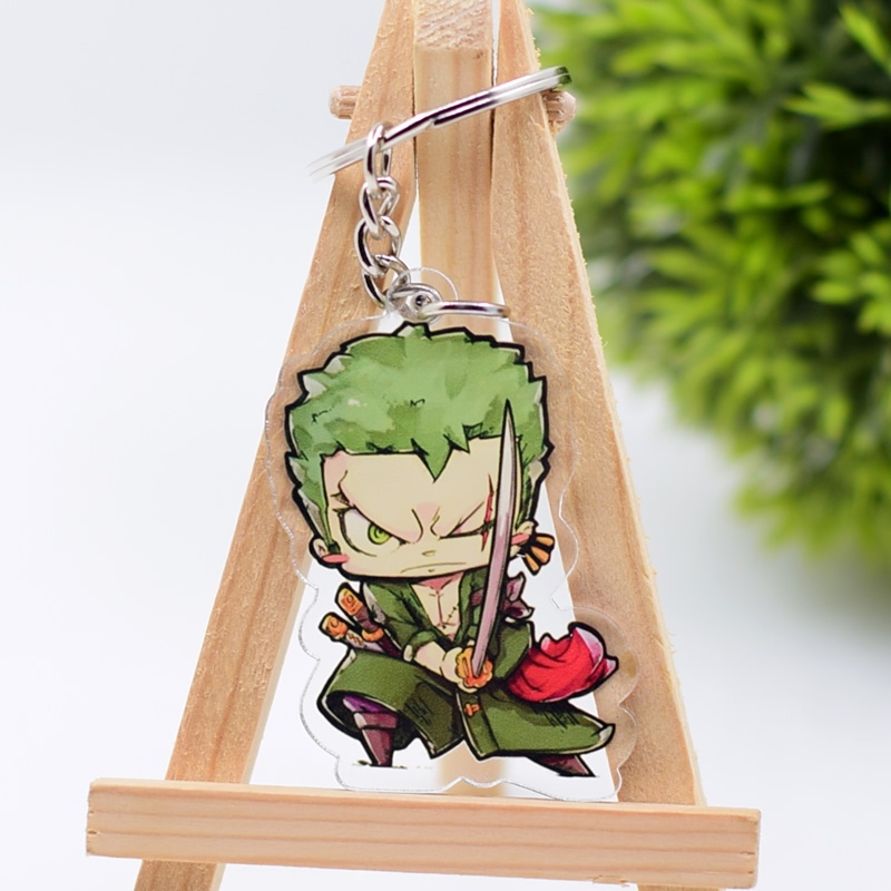 ‌One Piece Luffy & Zoro Double Sided Acrylic Keychain - Pirate Anime Collectible‌