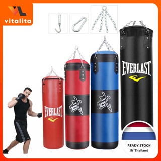 ถุงชกมวยแบบไม่เติม พร้อมโซ่เหล็กและตะขอขยาย สำหรับแขวนหัวเข็…