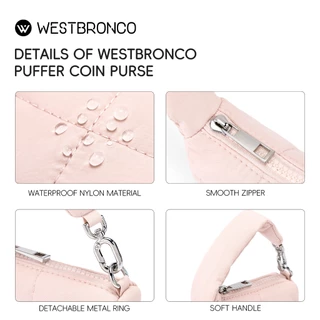 WESTBRONCOรุ่นMacaron (มาการอง) กระเป๋าสตางค์แบบมินิ กระเป๋าใส่เหรียญสำหรับผู้หญิง มาพร้อมสายโซ่ยาว ใช้ได้ทั้งแบบสะพายข้าง หรือเป็น กระเป่าจิ๋วไว้ห้อยกระเป๋า ดีไซน์น่ารัก กันน้ำ