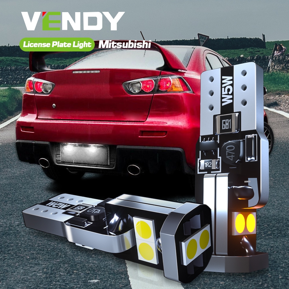 2x ไฟ LED ป้ายทะเบียน Canbus W5W T10 สําหรับ Mitsubishi ASX Carisma Colt Eclipse Galant Grandis Lanc