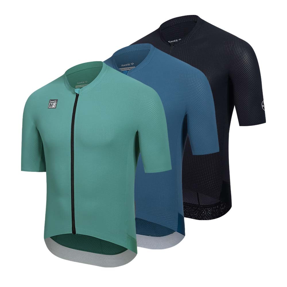Santic Men's Cycling Jersey Short Sleeve Breathable Sun-Protection Lightweight TM25C012251