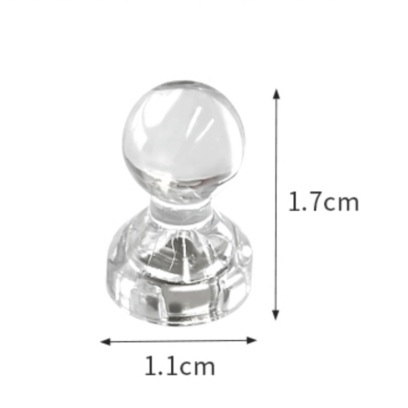 โปร่งใสแม่เหล็กขาวงกลมกดขาสีตู้เย็นสติกเกอร์แม่เหล็กหินยืนแน่นแม่เหล็กดึงขา - รูปที่ 6