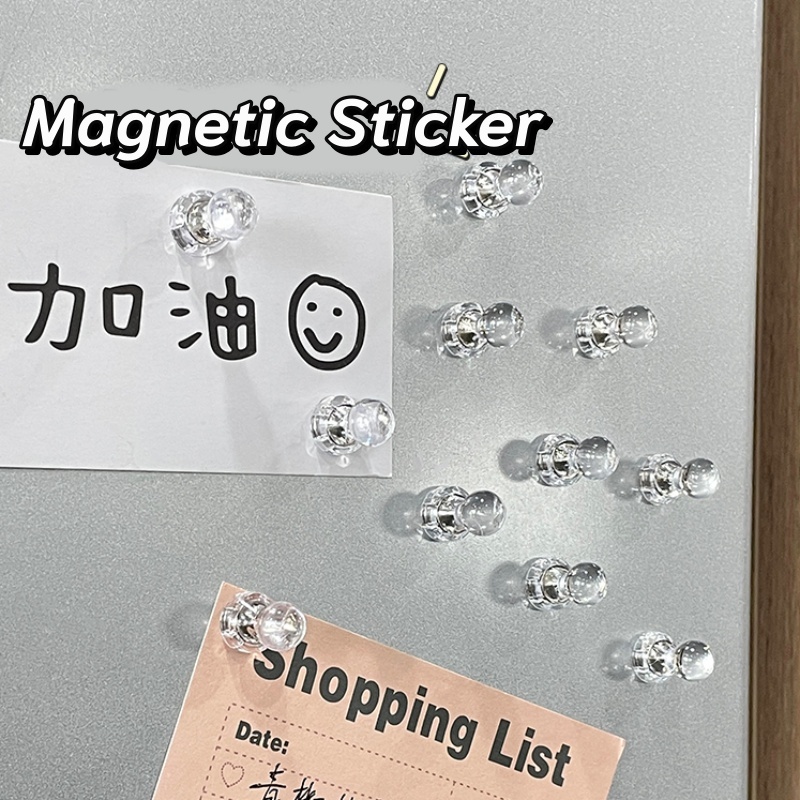 โปร่งใสแม่เหล็กขาวงกลมกดขาสีตู้เย็นสติกเกอร์แม่เหล็กหินยืนแน่นแม่เหล็กดึงขา - รูปที่ 3