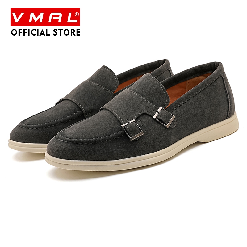 VMAL 38-48 รองเท้าโลฟเฟอร์หนังกลับลําลองแฟชั่นสําหรับผู้ชายกันลื่นทนต่อการสึกหรอน้ําหนักเบา