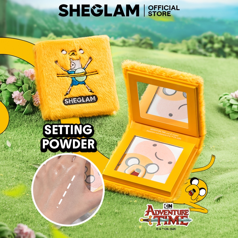 เวลาผจญภัย | SHEGLAM BFF Setting Powder น้ําหนักเบาควบคุมความมันแต่งหน้าติดทนนานโปร่งแสงสําหรับทุกสีผิว