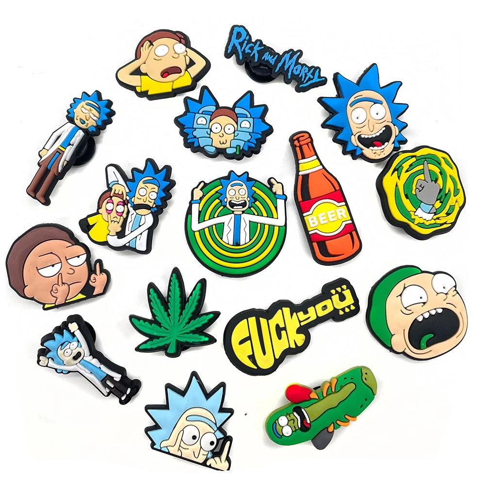 MEIDJ 1 ชิ้นรองเท้า Charms การกําหนดค่าการ์ตูนสีเขียว series รองเท้าแตะหัวเข็มขัด PVC รองเท้าอุปกรณ์เสริมปุ่ม
