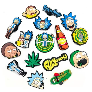 MEIDJ 1 ชิ้นรองเท้า Charms การกําหนดค่าการ์ตูนสีเขียว series รองเท้าแตะหัวเข็มขัด PVC รองเท้าอุปกรณ์เสริมปุ่ม