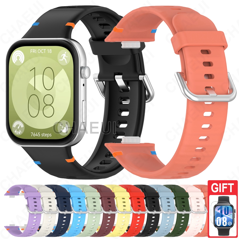 ซิลิโคนสายนาฬิกาข้อมือสร้อยข้อมือสายรัดอุปกรณ์เสริม Huawei Watch Fit 5 4 3 / Fit 5 4 Pro