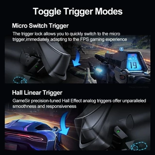 ACMER GameSir คอนโทรลเลอร์ไร้สาย T3 Pro สำหรับ Switch/PC/iOS/Android รองรับการเชื่อมต่อ Bluetooth/2.4G/แบบมีสาย พร้อมปุ่มปรับแต่งได้ 9 ปุ่ม, ไจโรสโคป 6 แกน, ทริกเกอร์แบบ Hall Effect และฟังก์ชัน NFC