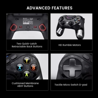 ACMER GameSir คอนโทรลเลอร์ไร้สาย T3 Pro สำหรับ Switch/PC/iOS/Android รองรับการเชื่อมต่อ Bluetooth/2.4G/แบบมีสาย พร้อมปุ่มปรับแต่งได้ 9 ปุ่ม, ไจโรสโคป 6 แกน, ทริกเกอร์แบบ Hall Effect และฟังก์ชัน NFC