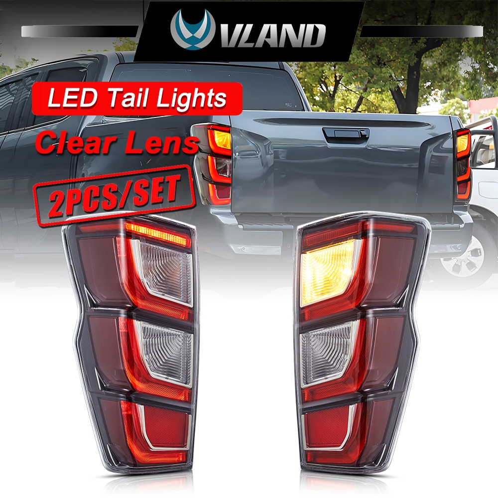 UPGRADE ใหม่ VLAND ไฟท้าย LED สําหรับ ISUZU D-MAX RG Pickup 2021-2024 ด้านหลังเบรคชุดโคมไฟ