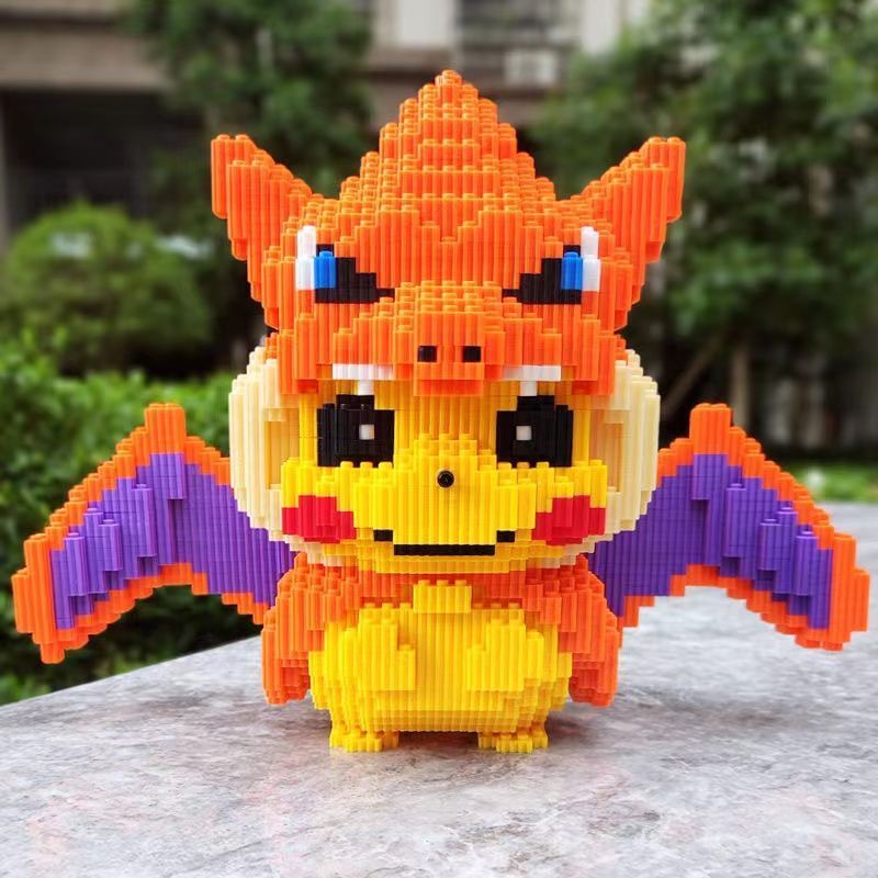 บริการจัดส่งในพื้นที่ Big Building Blocks ของเล่นสําหรับชายชุดการ์ตูน DIY รถ Fox อิฐ Firedragon
