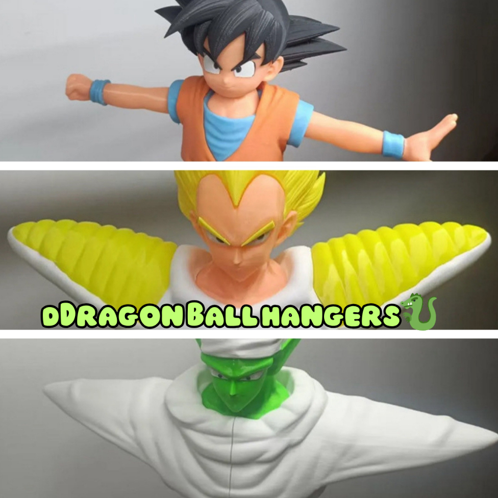 จัดส่งเร็วDragon Ball ปีกเกอร์ปีศาจไม้แขวนเสื้อโมเดล Goku ฟิกเกอร์ Gita รูปปั้นอนิเมะไม้แขวนเสื้อ