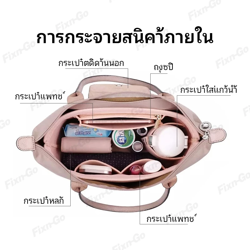 Felt ใส่กระเป๋าเหมาะสําหรับ LONGCHAMP ด้ามยาวสั้นกระเป๋าสะพายข้างแต่งหน้า Organizer Shaper Travel กระเป๋าด้านใน thumbnail 5