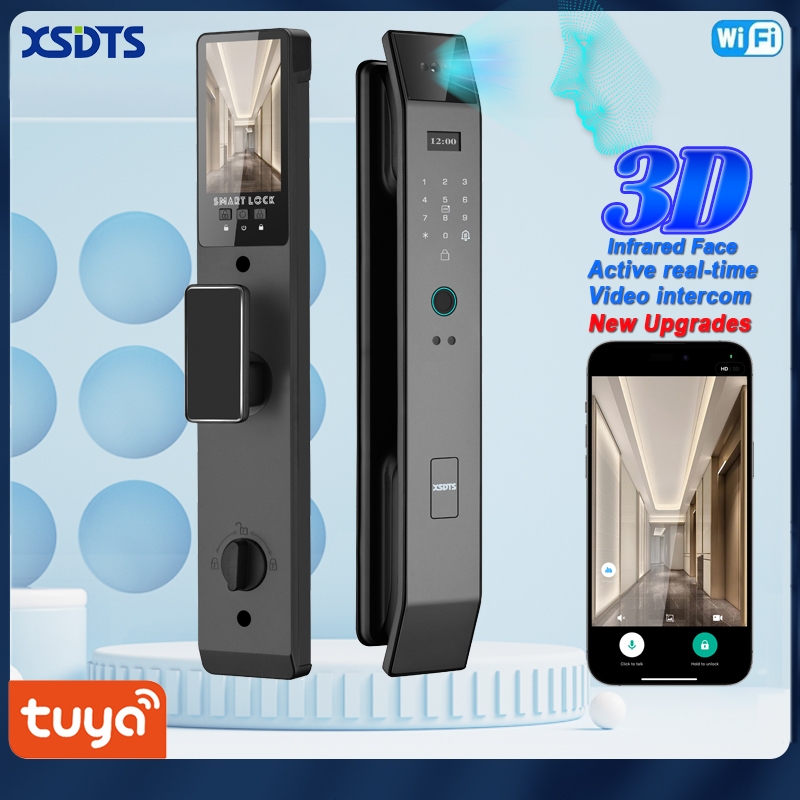 Xsdts กล้องรักษาความปลอดภัยอัจฉริยะ WIFI หน้าจอ 3D แบบใส่รหัสผ่าน ปลดล็อกด้วยกุญแจอิเล็กทรอนิกส์