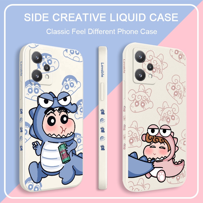 เคสโทรศัพท์สําหรับOPPO Realme 11 10 9i 9 10Pro Pro Plus 4G 5Gไดโนเสาร์ชุดนอนCreative Design Cover