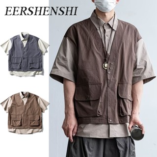 เสื้อเชิ้ตแขนสั้นสไตล์ย้อนยุคญี่ปุ่น ทรงหลวม สวมใส่สบาย เข้า…