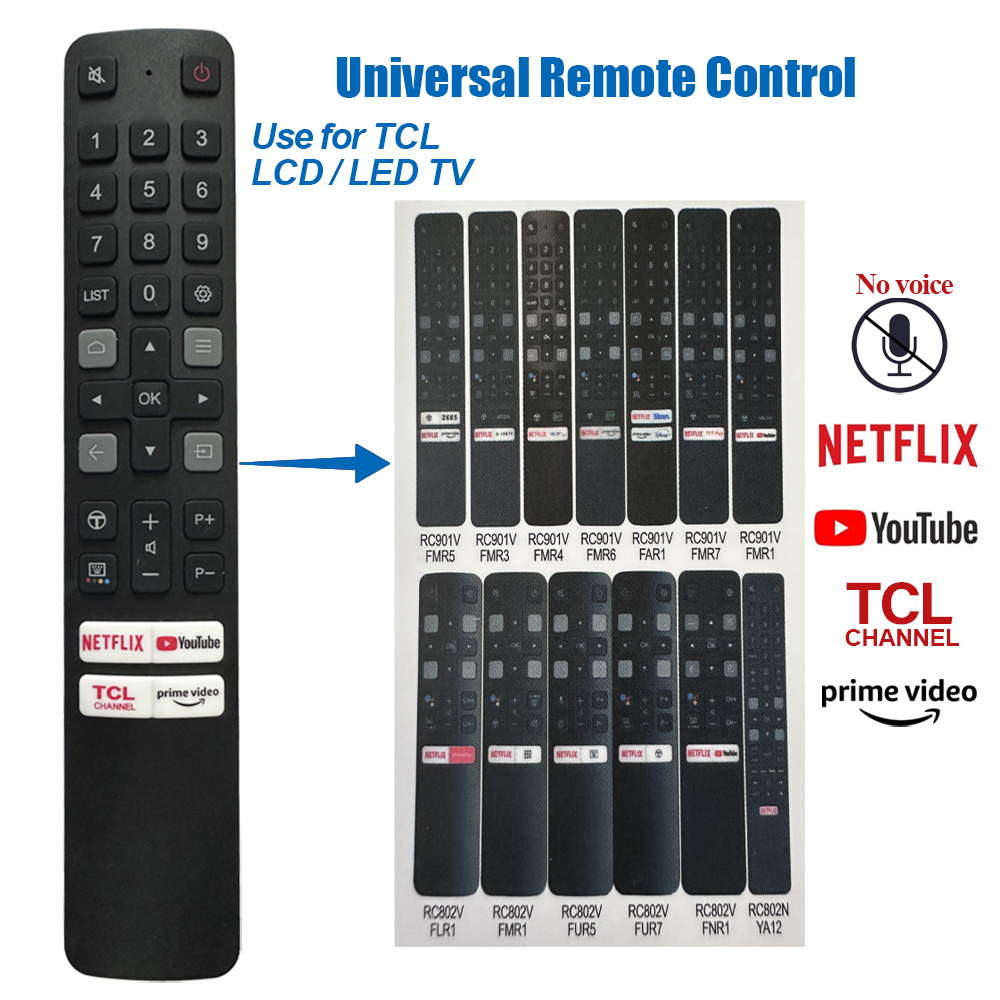 ALANK Universal รีโมทคอนโทรล TCL สําหรับ TCL LCD LED TV รีโมทคอนโทรลการตั้งค่าง่าย RM-L1673 V2