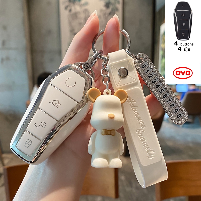 เคสกุญแจรถ BYD M6 Dolphin Sealion6 Sealion7 Atto3 Seal Shark Sealion5 Atto2 พวงกุญแจรถ สวยงาม - รูปที่ 2