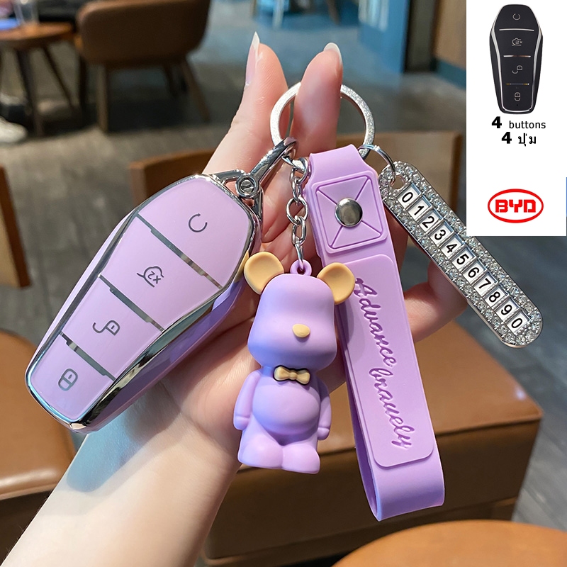 เคสกุญแจรถ BYD M6 Dolphin Sealion6 Sealion7 Atto3 Seal Shark Sealion5 Atto2 พวงกุญแจรถ สวยงาม - รูปที่ 6