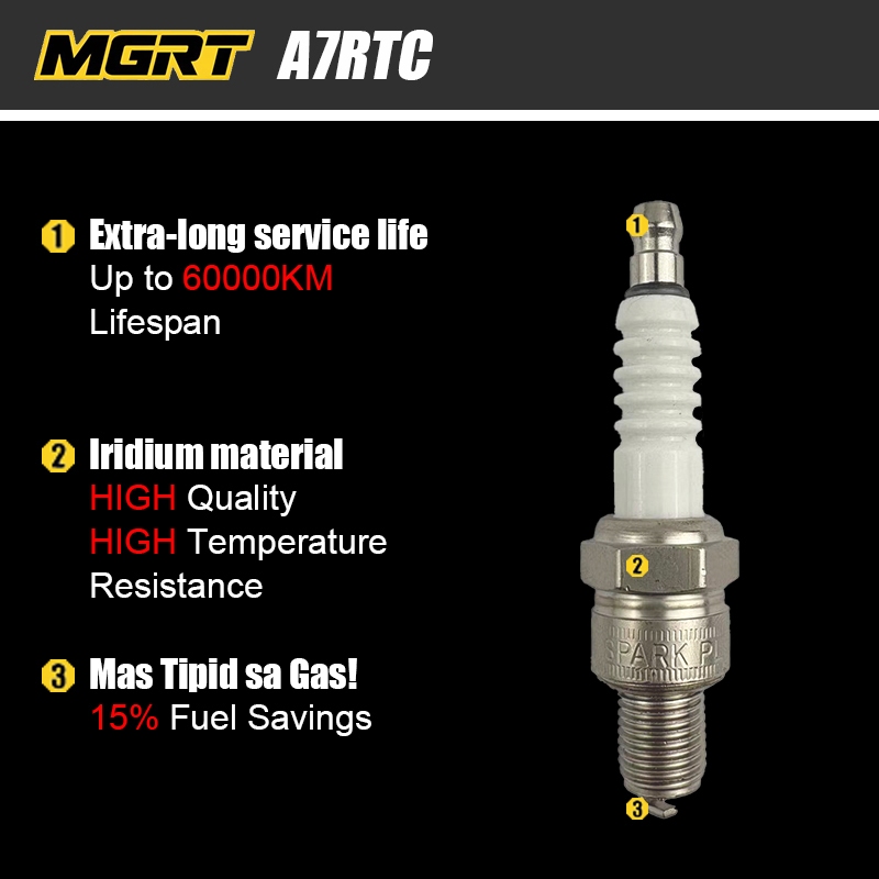 XRM110 SPARKPLUG A7RTC หัวเทียนสําหรับ Mio i 125 Mio M3 Bravo Dream WAVE XRM110 Aura CT100 125 150 C