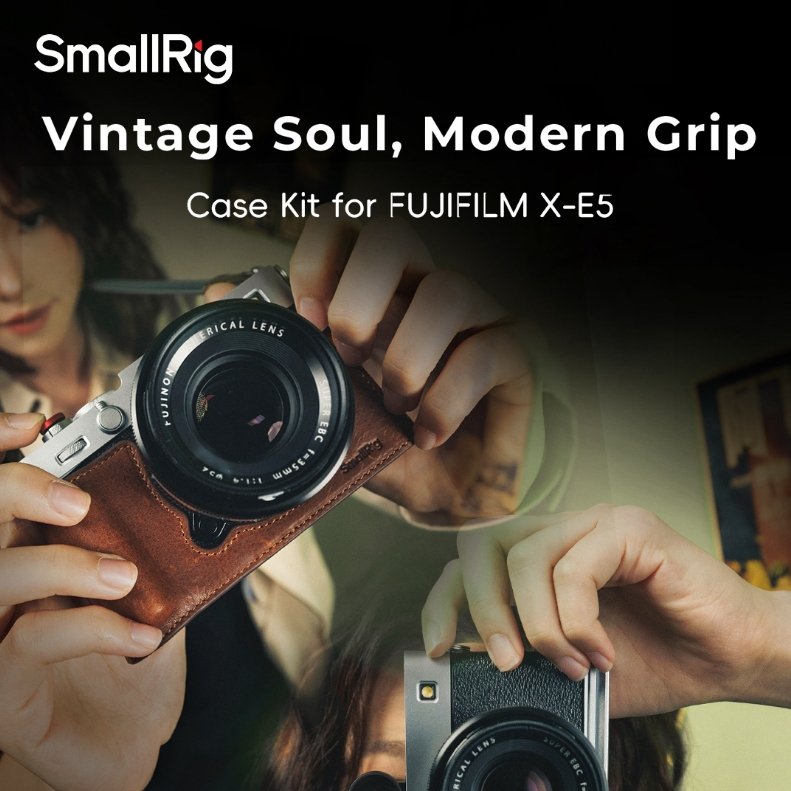 SmallRig สําหรับ FUJIFILM X-E5 , แผ่นเมาท์รูปตัว L พร้อมที่จับซิลิโคน #5447 #5448 , ชุดซองหนังกล้อง #5449 #5450 , กริปนิ้วหัวแม่มือ #5451 #5452