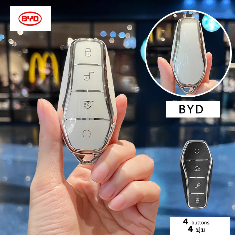 เคสกุญแจรถ BYD Dolphin Sealion6 Sealion7 M6 Atto3 Seal Shark พวงกุญแจรถ Sealion5 Atto2 - รูปที่ 2
