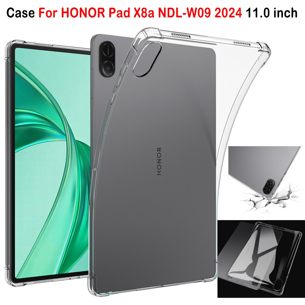 สําหรับ HONOR Pad X8a NDL-W09 2024 11.0 นิ้ว Jelly ถุงลมนิรภัยกันกระแทกแท็บเล็ตปกหลัง HONOR Pad X8a 