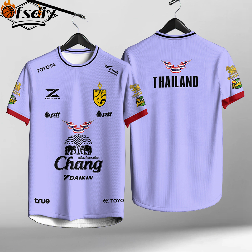 เสื้อฟุตบอลทีมชาติไทย สีเหลืองสดใส ระบายอากาศดีสำหรับแฟนๆ - รูปที่ 5