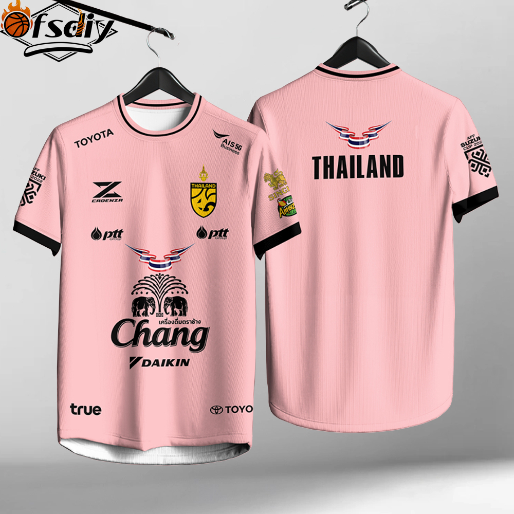 เสื้อฟุตบอลทีมชาติไทย สีเหลืองสดใส ระบายอากาศดีสำหรับแฟนๆ - รูปที่ 3