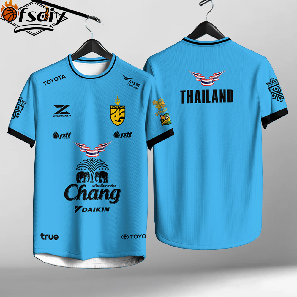 เสื้อฟุตบอลทีมชาติไทย สีเหลืองสดใส ระบายอากาศดีสำหรับแฟนๆ - รูปที่ 4