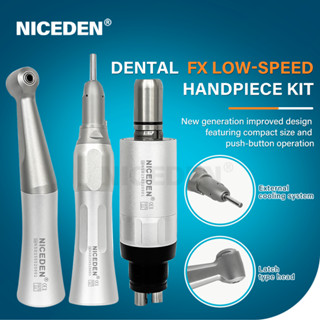 NICEDEN Den tal FX Slow Speed Set ปุ่มกด 1:1 Contra Angle 2/…