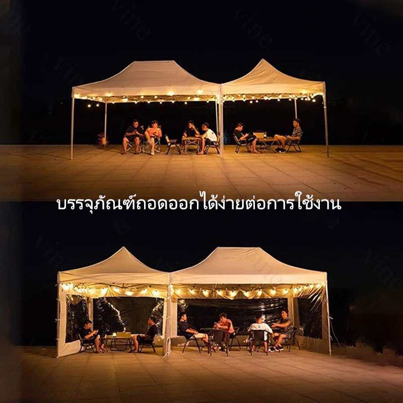 【รับประกัน100ปี】เต็นท์ อเนกประสงค์ เต็นท์พับได้ เต็นท์ขายของ 2x2M 3x3M 3x6M กันสาดกลางแจ้ง 1600Dผ้าหนาผ้าใบ - รูปที่ 4
