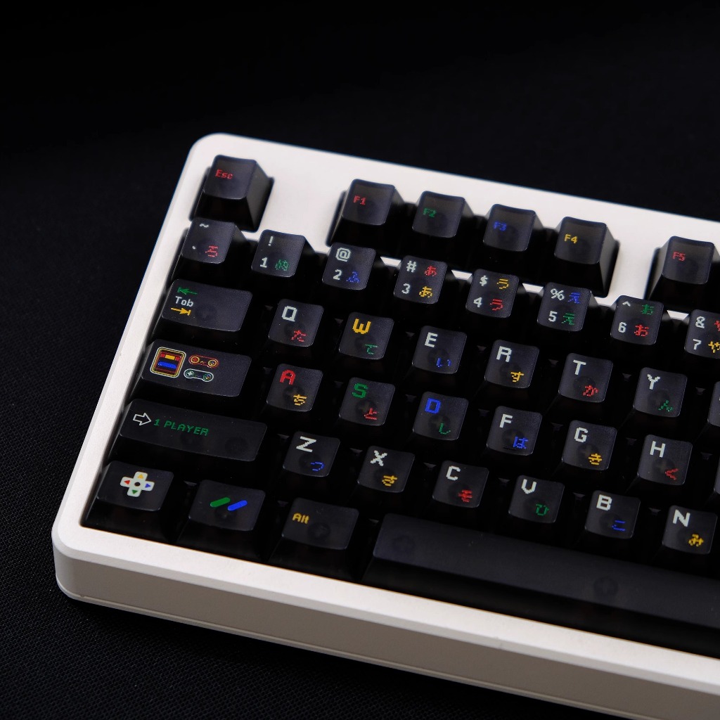 Aifei Transparent Foggy SFC keycaps สีดําสีขาว ABS ผ่าน Matte keycap สําหรับคีย์บอร์ดแบบกลไก