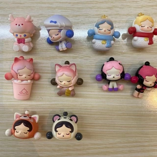SP Series Pop Bean popmart Popbean skullpanda ชุดนอนชุดตุ๊กตาคอลเลกชันทั้งหมดมินิตุ๊กตาของขวัญ