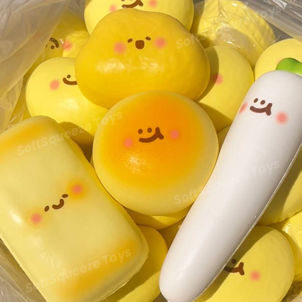 สกุชชี่ ​​ของเล่นน่ารักช้าเด้งหลังกดของเล่นระบายความดัน