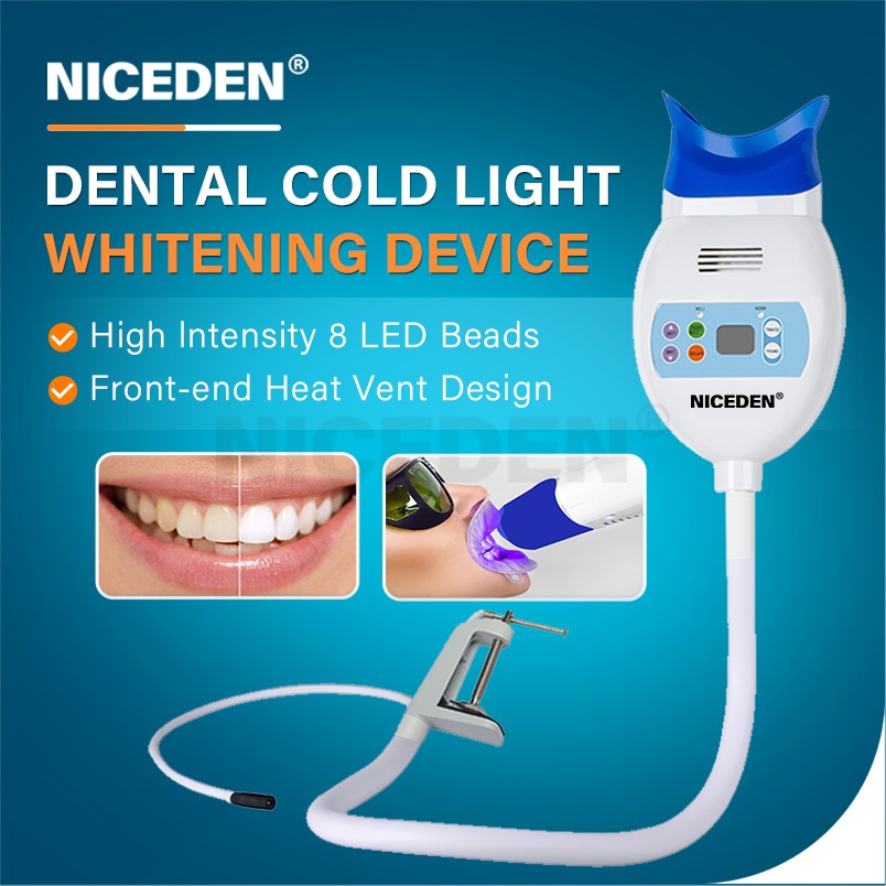 NICEDEN ทันตกรรมไฟเย็น LED ความสว่างสูงฟันไวท์เทนนิ่งเครื่องฟอกสีคันเร่งหน่วยแสงอุปกรณ์ทันตกรรม