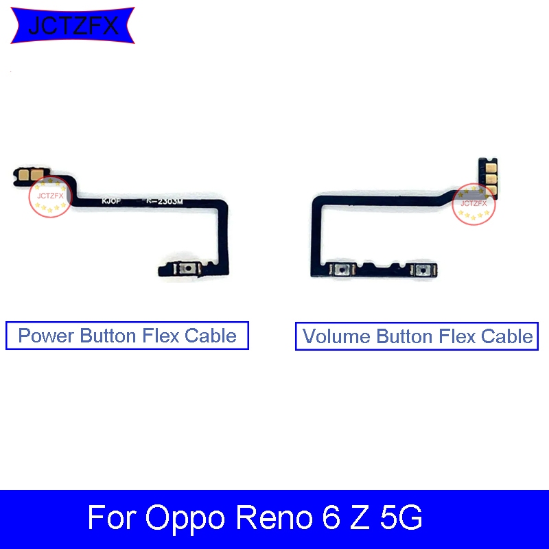 ปิดปุ่ม Flex Cable และปุ่มปรับระดับเสียง Flex Cable สําหรับชิ้นส่วนทดแทน Oppo Reno 6 Z 5G