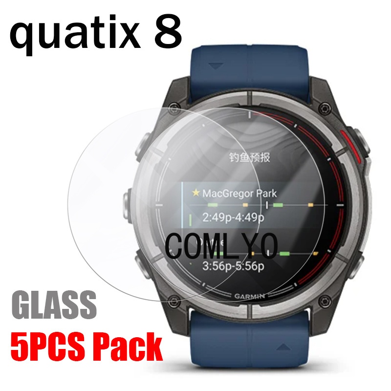 สําหรับ Garmin quatix 8 สมาร์ทวอท์ชกระจกนิรภัยป้องกันหน้าจอ 9H 2.5D ฟิล์ม